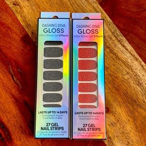 Dashing Diva GLOSS Ultra Shine Gel Effects - Lot of 2 Nail Strips Sets